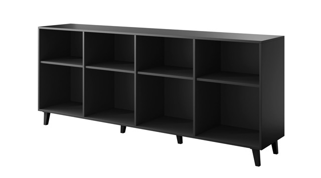 Komoda FARO 200x42x82 czarny mat + dąb craft - zdjęcie 2