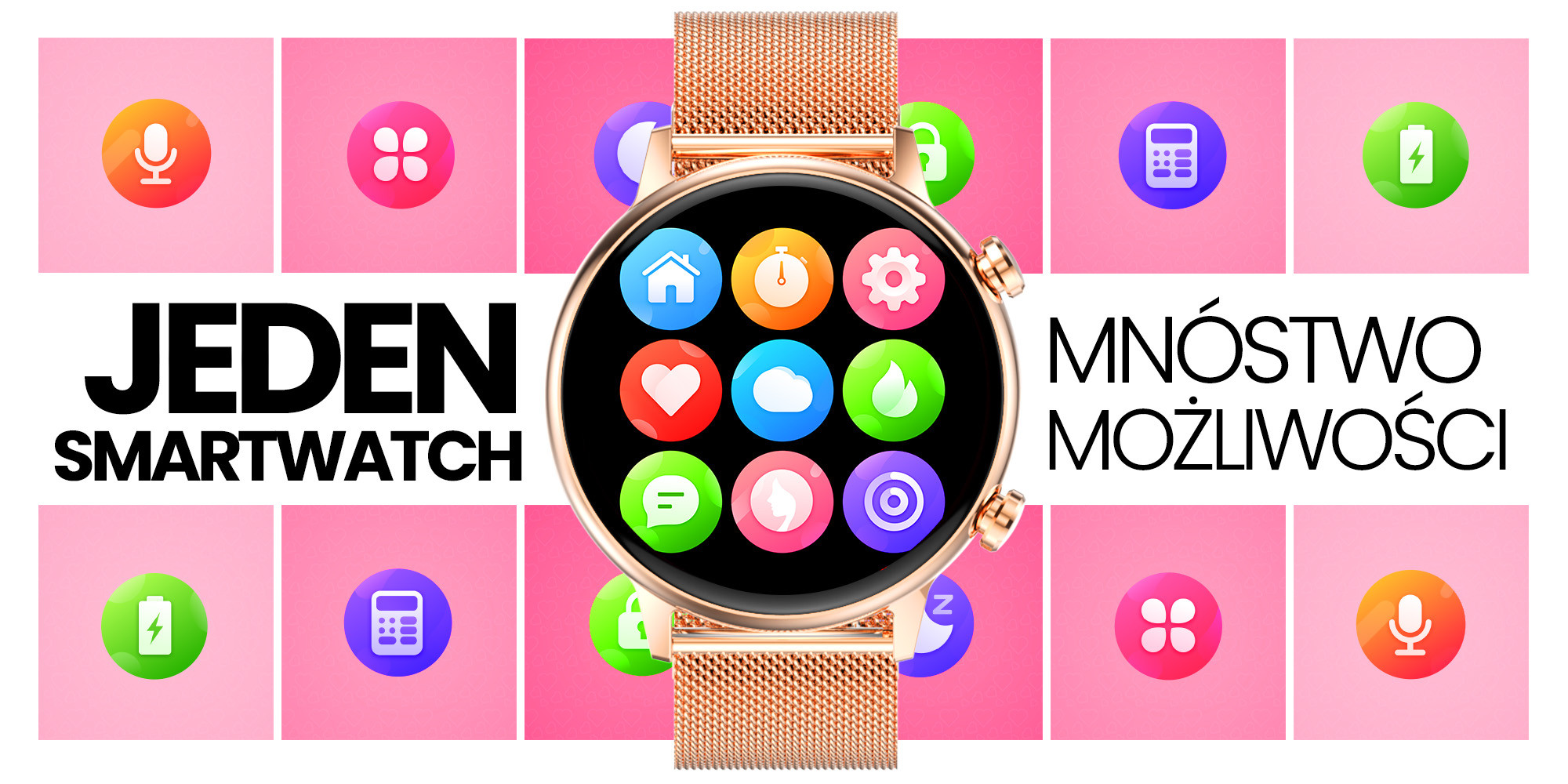 Smartwatch damski Manta Alexa Mini złoty - zdjęcie 11