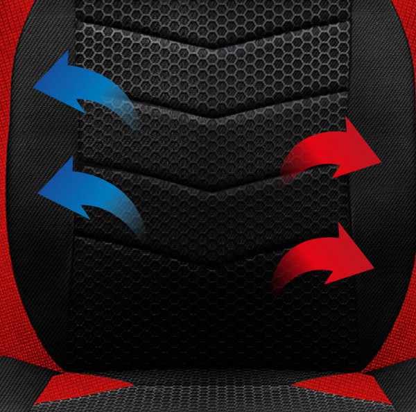 Fotel gamingowy Huzaro FORCE 2.5 Red Mesh - zdjęcie 4