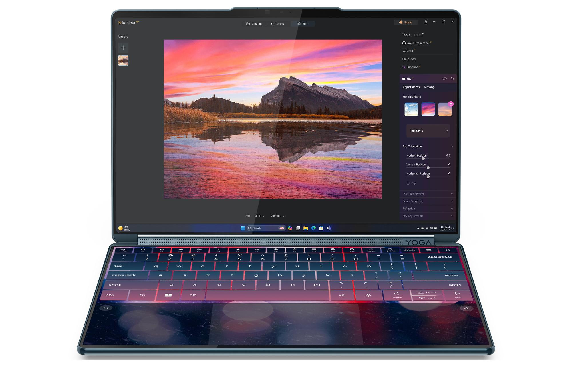 Lenovo Yoga Book 9 14IAH10 Ultra 7 255H 2x 14" 2.8K WQXGA+ OLED 750nits Glossy Anti-fingerprint 120Hz 32GB LPDDR5x-8400 SSD1TB Arc 140T W11Pro Tidal Teal - zdjęcie 1