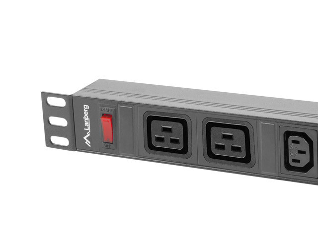 LANBERG LISTWA ZAS. RACK PDU (1U, 16A,2XC19,8XC13) - zdjęcie 1