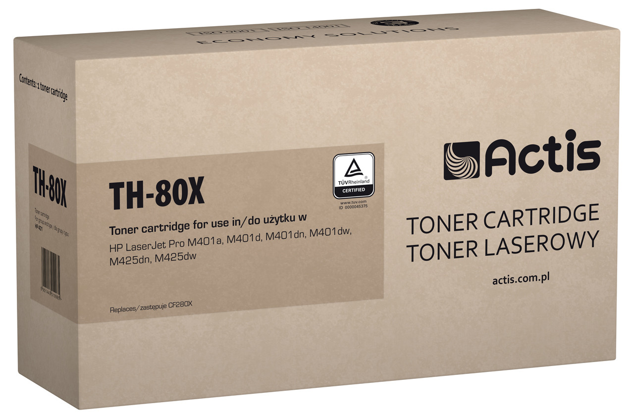 Actis TH-80X Toner do drukarki HP, Zamiennik HP 80X CF280X; Standard; 6900 stron; czarny. - zdjęcie 1