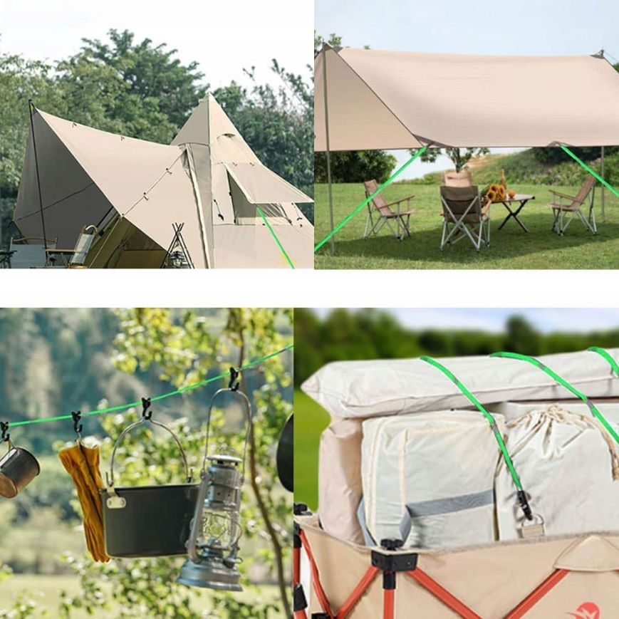 Linki wspinaczkowa Naturehike do namiotu odblaskowe 4 X 4M NH15A001-G-GREEN - zdjęcie 4