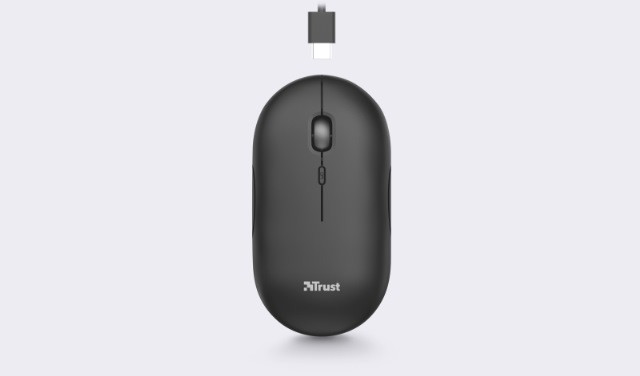 Mysz TRUST Puck Rechargeable Wireless Ultra-Thin Black (24059) - zdjęcie 4