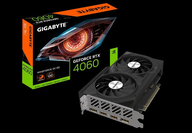 Karta graficzna Gigabyte GeForce RTX 4060 WINDFORCE OC 8GB GDDR6 (GV-N4060WF2OC-8GD) - zdjęcie 1