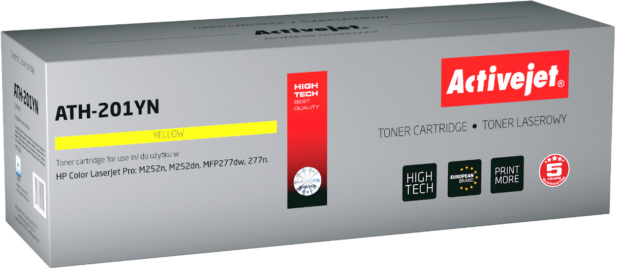 Activejet ATH-201YN Toner do drukarki HP, Zamiennik HP 201A CF402A; CRG045 Supreme; 1400 stron; żółty - zdjęcie 6