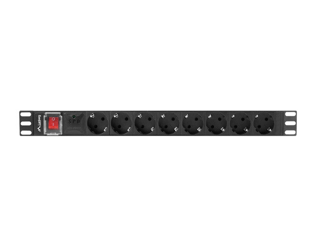 LANBERG LISTWA ZAS. RACK 19" (1U, 16A, 8X SHUKO) - zdjęcie 2