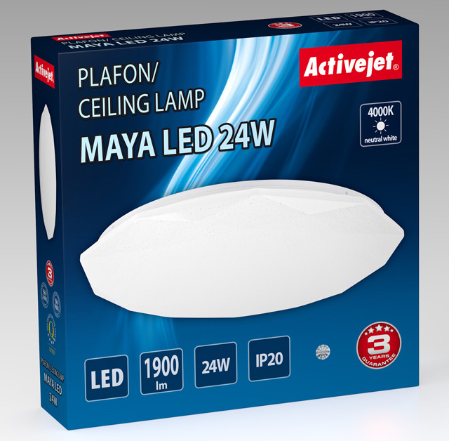 Nowoczesny plafon sufitowy LED Activejet MAYA 24W - zdjęcie 4