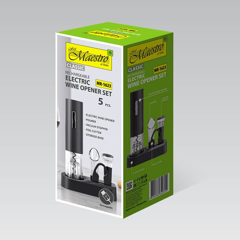 Korkociąg do wina elektryczny USB MAESTRO MR-1623 - zdjęcie 2