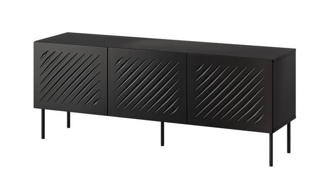Szafka RTV SIENA 150,5x40x60 czarny mat - zdjęcie 2
