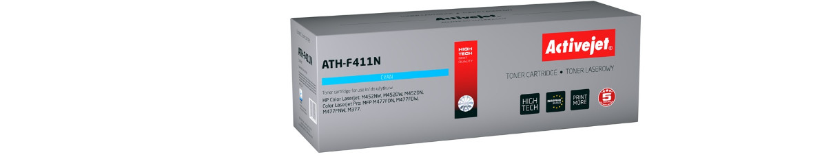 Activejet ATH-F411N Toner do drukarki HP, Zamiennik HP 410A CF411A; Supreme; 2300 stron; błękitny. - zdjęcie 6