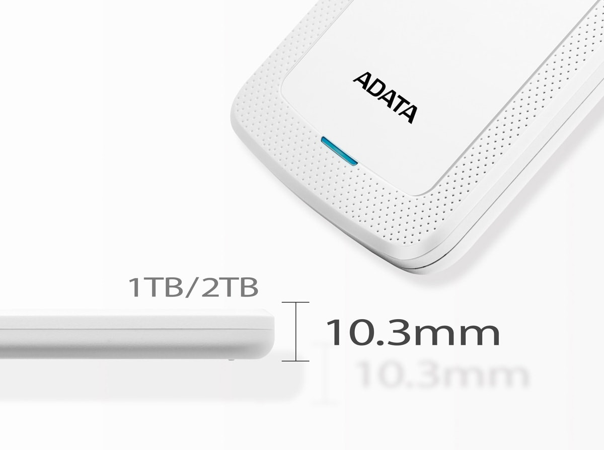 Dysk zewnętrzny HDD ADATA HV300 AHV300-1TU31-CBL (1TB; 2.5"; USB 3.2; niebieski) - zdjęcie 2