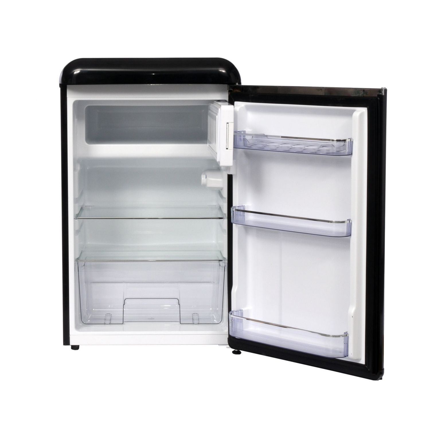 Lodówka Retro Ravanson LKK-120RB (545mm x 895mm x 585 mm; 106 l; czarny) - zdjęcie 2