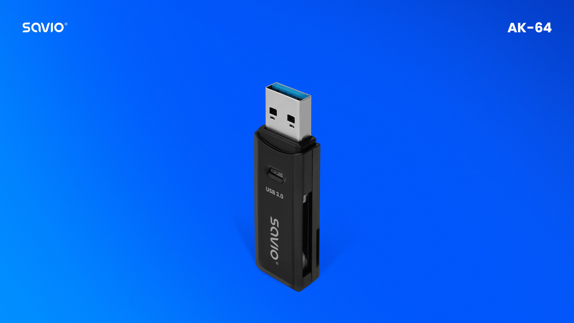 SAVIO CZYTNIK KART SD, USB 3.0 AK-64 - zdjęcie 1