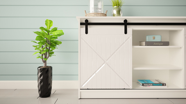 Komoda 160x80x35 GRANERO biały/biały połysk - zdjęcie 3