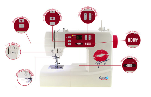 Maszyna do szycia ŁUCZNIK Marilyn HD elektroniczna - zdjęcie 5