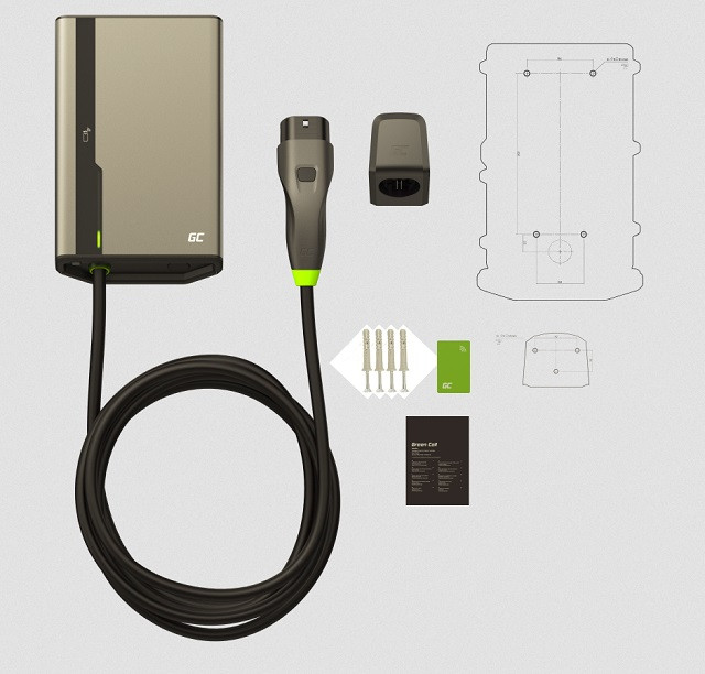 Wallbox Green Cell HabuDen 22kW 32A - kabel 7,5m z NFC - zdjęcie 9