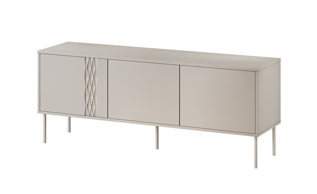 Szafka RTV 3D TRESSE 150x40x55 kaszmir mat - zdjęcie 2
