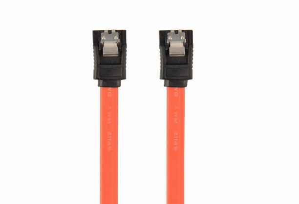 Gembird kabel do dysków SATA DATA III (6GB/S) 50cm metalowe zatrzaski czerwony - zdjęcie 1