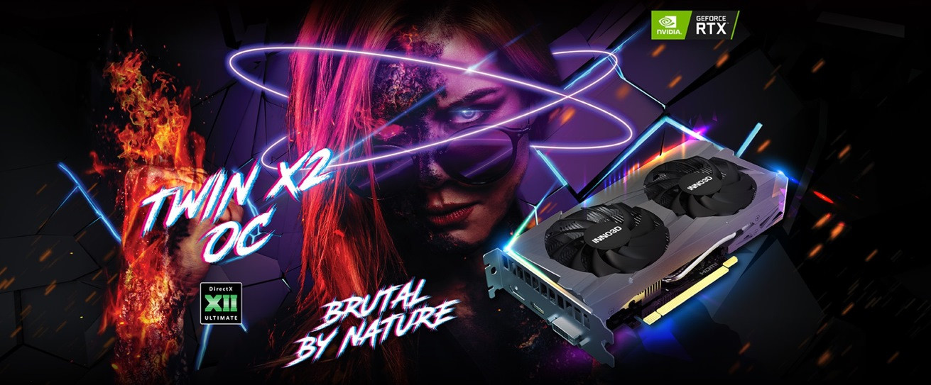 Karta graf. INNO3D GEFORCE RTX 3050 6GB TWIN X2 - zdjęcie 1