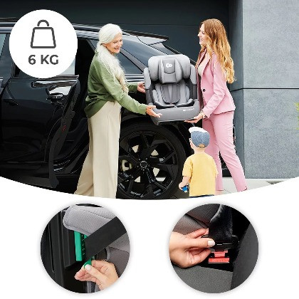 Kinderkraft fotelik COMFORT UP i-Size 9-36kg Szary - zdjęcie 3