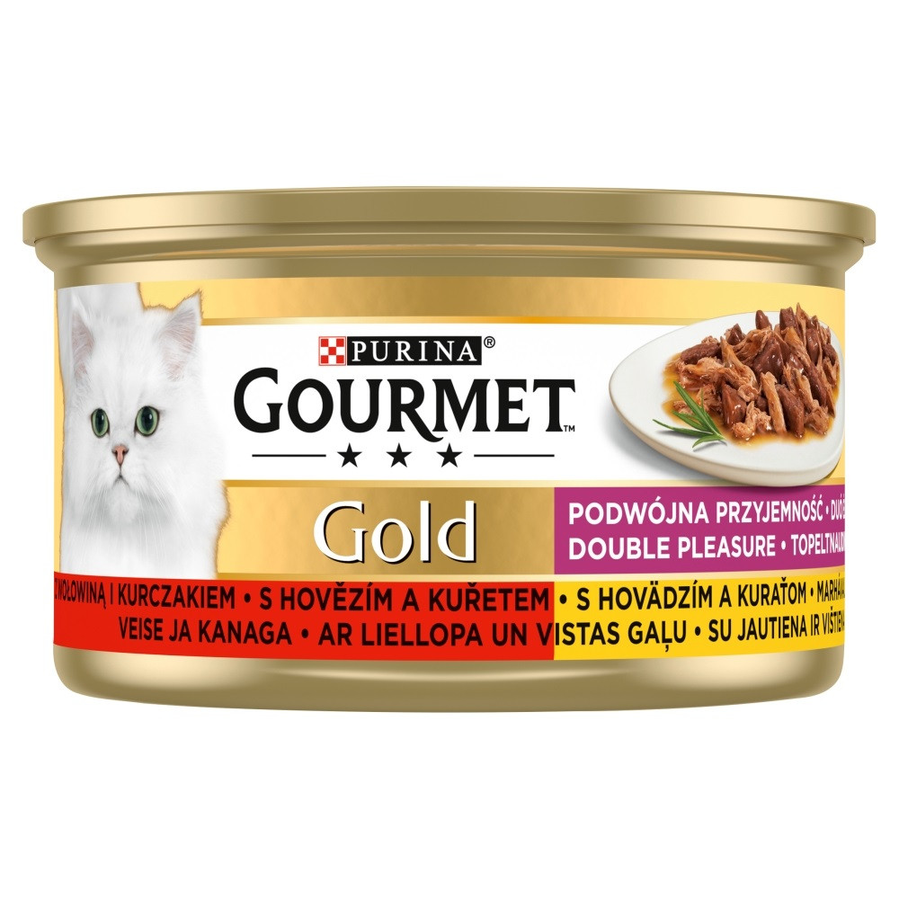 Gourmet Gold MIX SMAKÓW MIĘSNYCH - mokra karma dla kota - 24x85 g - zdjęcie 3