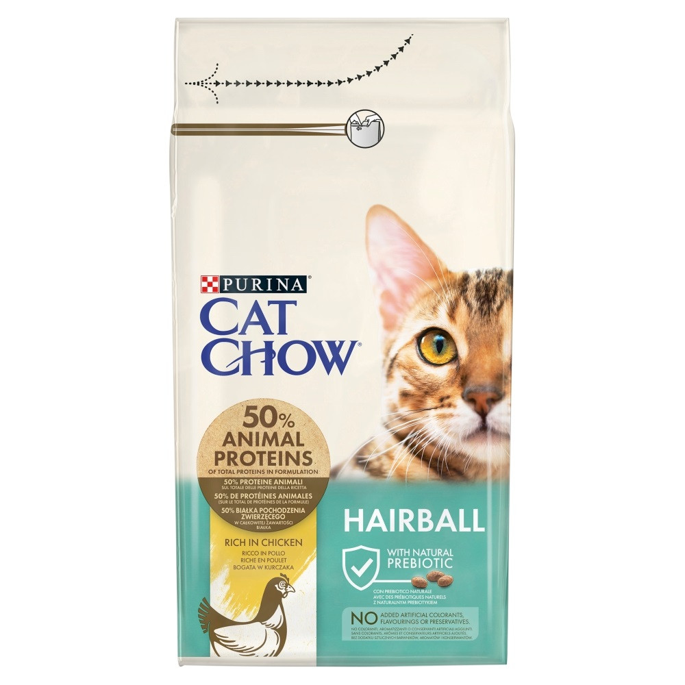PURINA CAT CHOW Special Care Hairball Control - sucha karma dla kota - 1,5 kg - zdjęcie 2