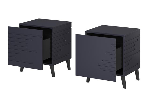 Szafka nocna NOVA 44x40x52 granat mat - zdjęcie 1