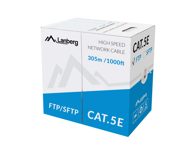 Lanberg kabel ftp kat.5e 305m linka cca lcf5-11cc-0305-s - zdjęcie 1