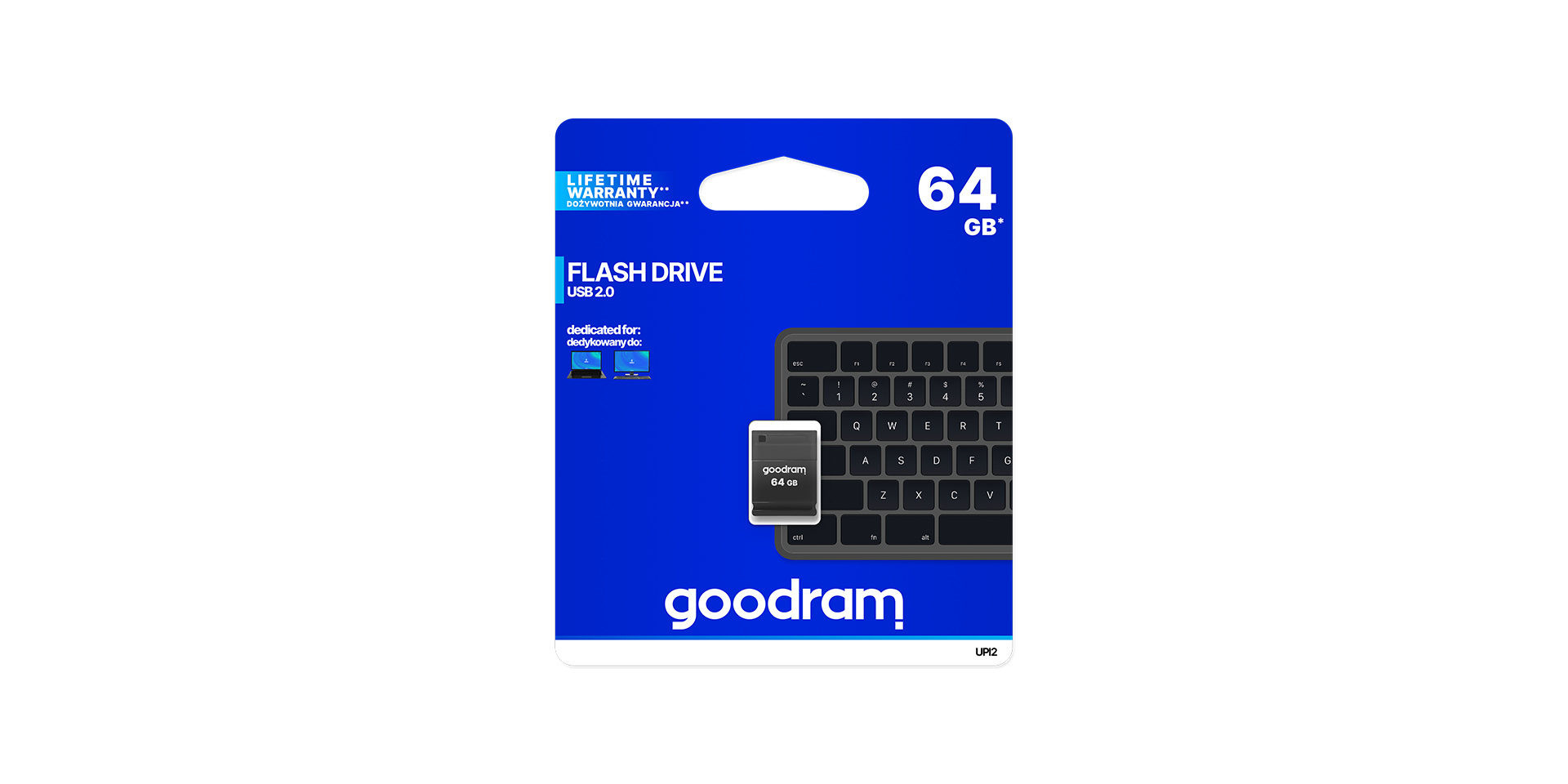 GOODRAM FLASHDRIVE 64GB PICCOLO UPI2 BLACK USB 2.0 - zdjęcie 2
