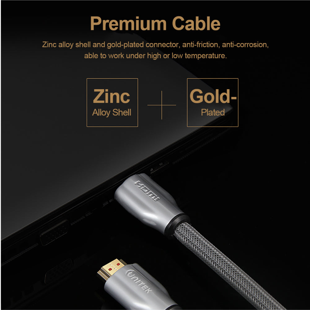 UNITEK KABEL HDMI LUX 2.0 OPLOT 3M, Y-C139RGY - zdjęcie 2