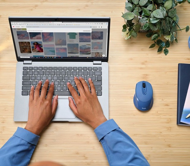 Mysz TRUST ZAYA Wireless Rechargeable Mouse BLUE (25039) - zdjęcie 4