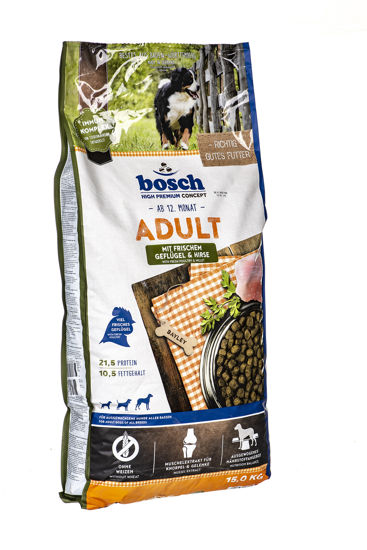 BOSCH Adult Fresh Poultry & Millet - świeży kurczak i orkisz - sucha karma dla psa - 15 kg - zdjęcie 1