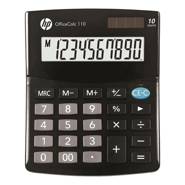HP Kalkulator biurowy HP OC 110/INT BX, 10-cyfr. wyświetlacz, 125x101x33mm, czarny - zdjęcie 1