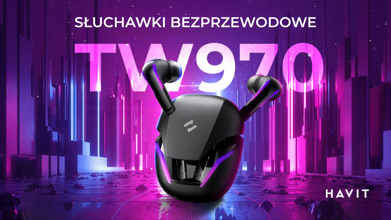 Bezprzewodowe słuchawki TWS Havit TW970 (czarny) - zdjęcie 1