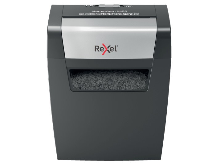 Rexel Niszczarka Momentum X406, 6 kartek, 15 l kosz - zdjęcie 1
