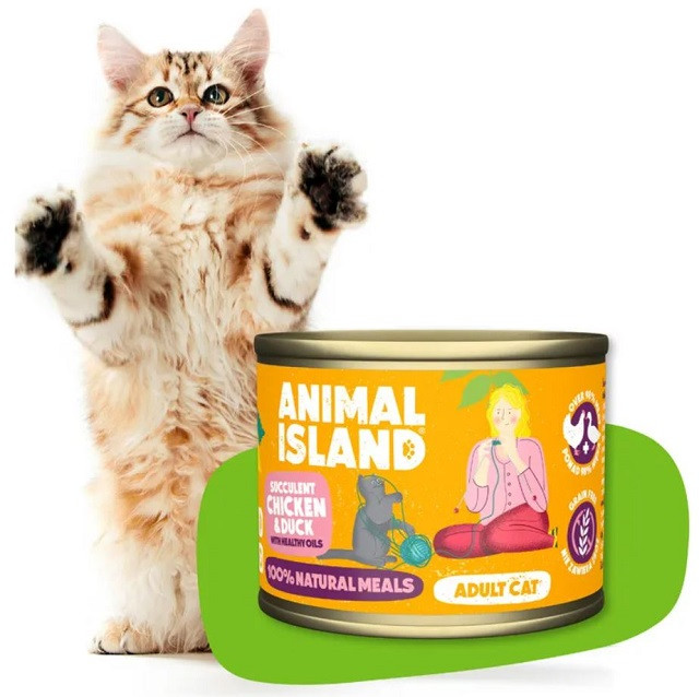 ANIMAL ISLAND Kurczak z kaczką - mokra karma dla kota - 200g - zdjęcie 1