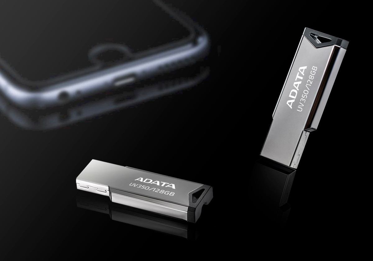 ADATA FLASHDRIVE UV350 128GB USB3.1 Metallic - zdjęcie 1