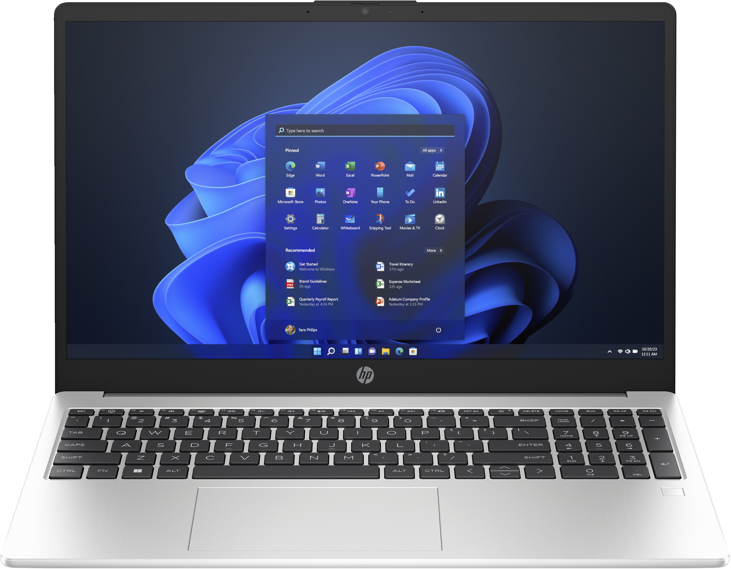 HP 255 G10 Ryzen 5 7530U 15,6”FHD IPS 16GB SSD512 RX Vega 7 BLKB Aluminium Cam1080p 41Wh Win11 2Y OnSite Silver Turbo - zdjęcie 1