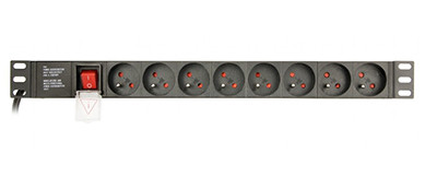 GEMBIRD LISTWA ZASILAJĄCA RACK 19" (PDU) 1U, 16A - zdjęcie 1
