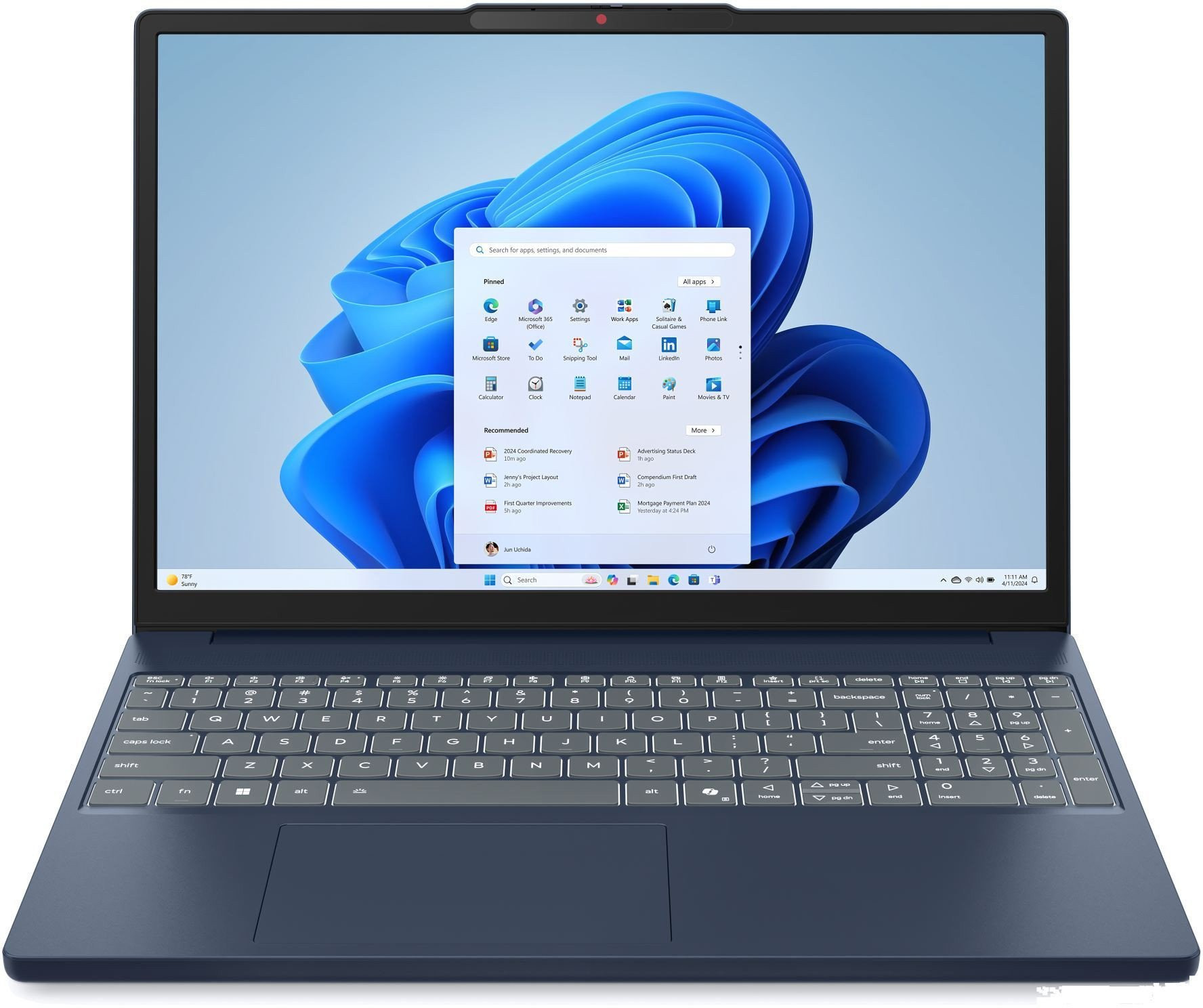 Lenovo IdeaPad Slim 3 15ARP10 Ryzen 5 7533HS 15.3" WUXGA IPS 300nits AG 60Hz 16GB DDR5 SSD512 Radeon 660M Graphics Cam720p Win11 Cosmic Blue - zdjęcie 1