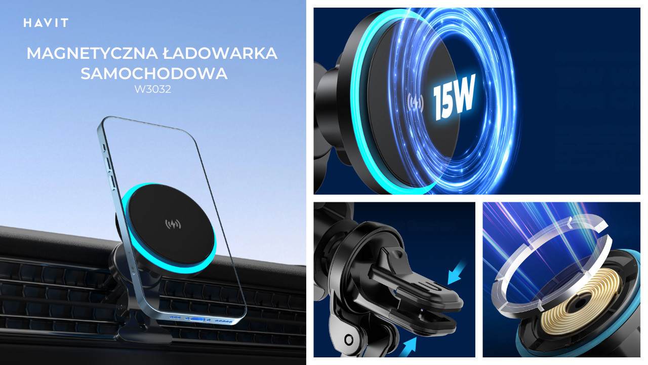 Ładowarka bezprzewodowa Havit 3w1 W3032 - zdjęcie 1