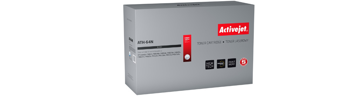 Activejet ATH-64N Toner do drukarki HP, Zamiennik HP 64A CC364A; Supreme; 10000 stron; czarny. - zdjęcie 6