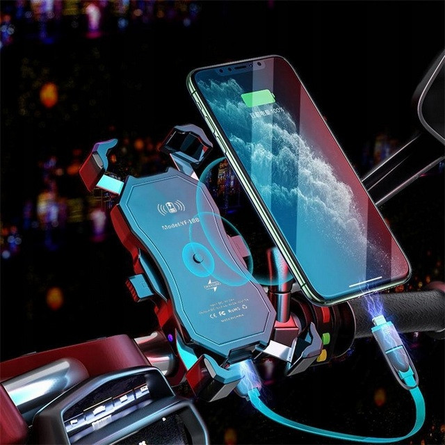 Uchwyt na telefon i ładowarka indukcyjna FreedConn MC1W 15W + USB - zdjęcie 2