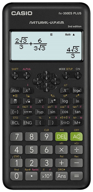 CASIO KALKULATOR NAUKOWY FX-350ESPLUS-2 CZARNY, 12 CYFROWY WYŚWIETLACZ - zdjęcie 1