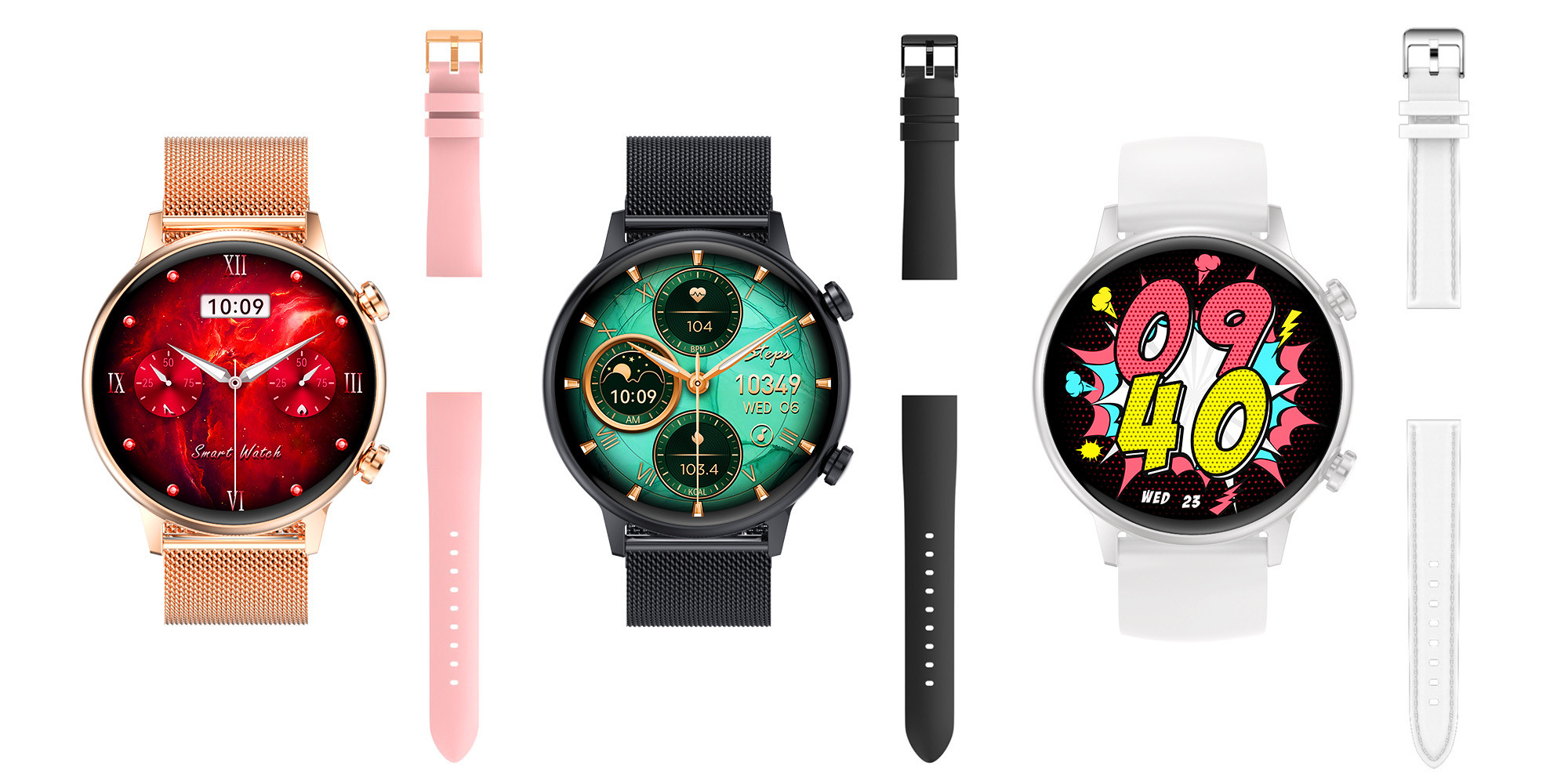 Smartwatch damski Manta Alexa Mini złoty - zdjęcie 14