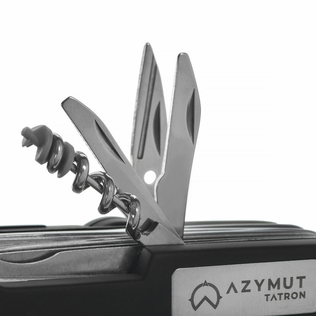 Scyzoryk AZYMUT Tatron - 25 narzędzi + kabura, 90mm czarny ( HK20017BL ) - zdjęcie 3