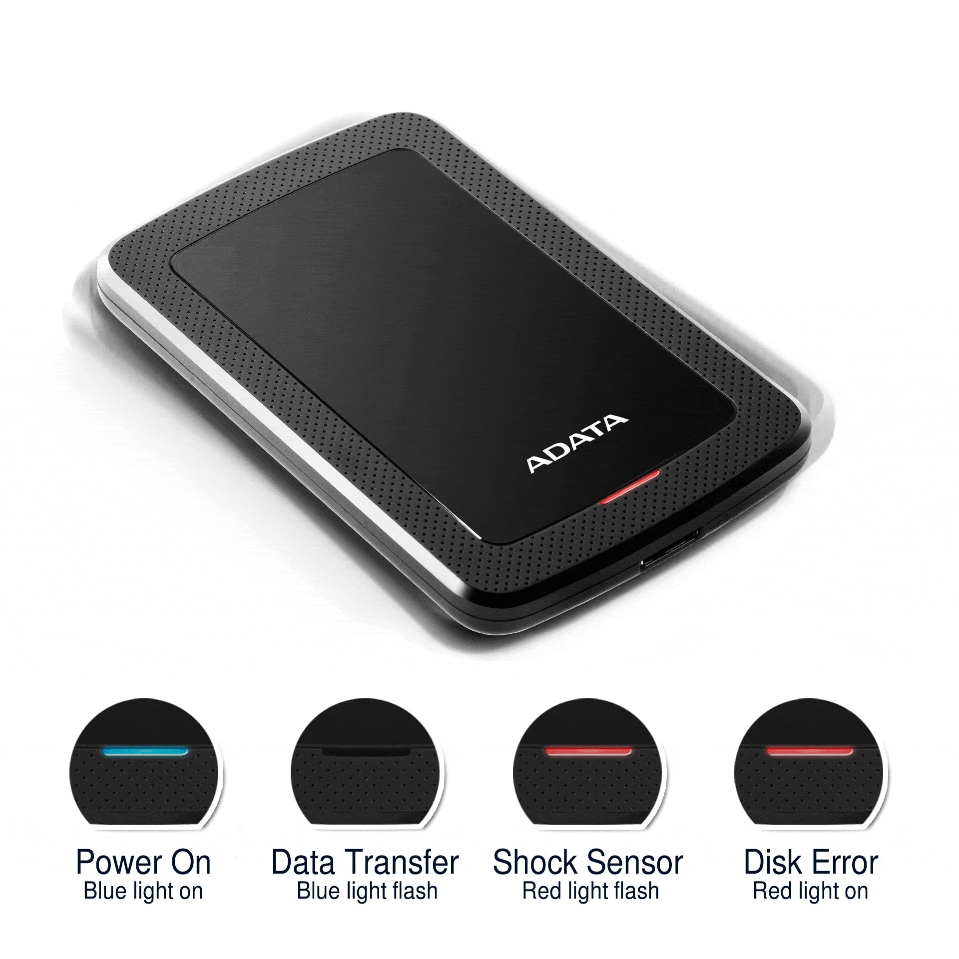 Dysk zewnętrzny HDD ADATA HV300 AHV300-1TU31-CBL (1TB; 2.5"; USB 3.2; niebieski) - zdjęcie 3