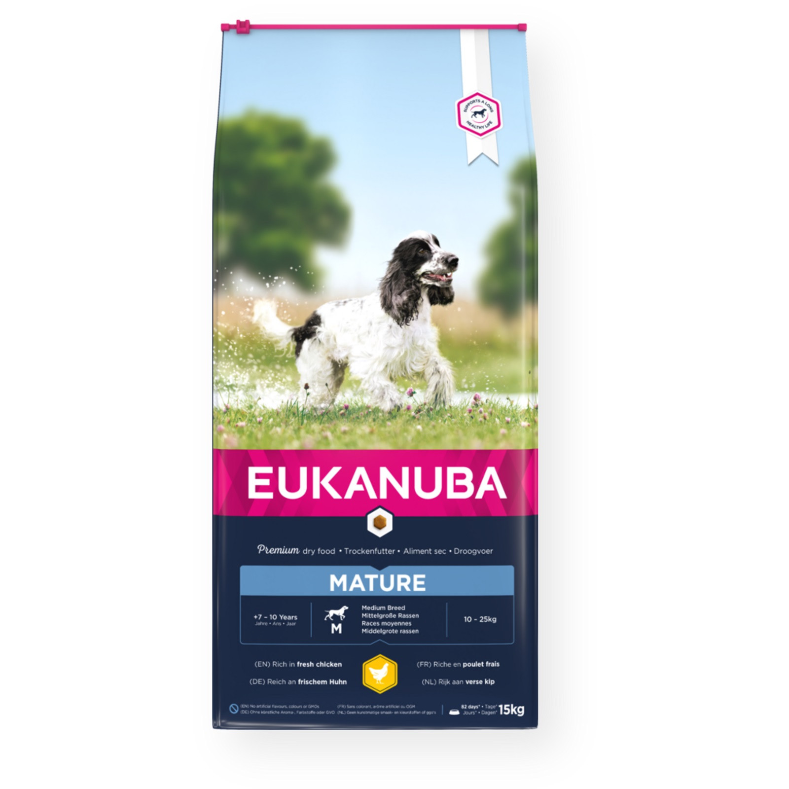 EUKANUBA Thriving Mature Medium Breed - sucha karma dla dojrzałych psów średnich ras - 15kg - zdjęcie 1