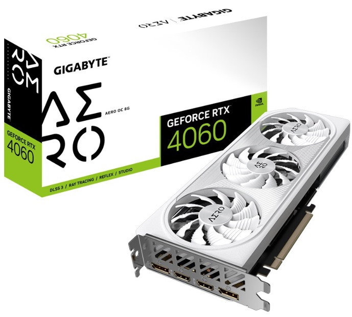 Karta graficzna Gigabyte GeForce RTX 4060 AERO OC 8GB GDDR6 (GV-N4060AERO OC-8GD) - zdjęcie 2